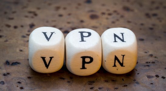 VPN text on wooden cubes